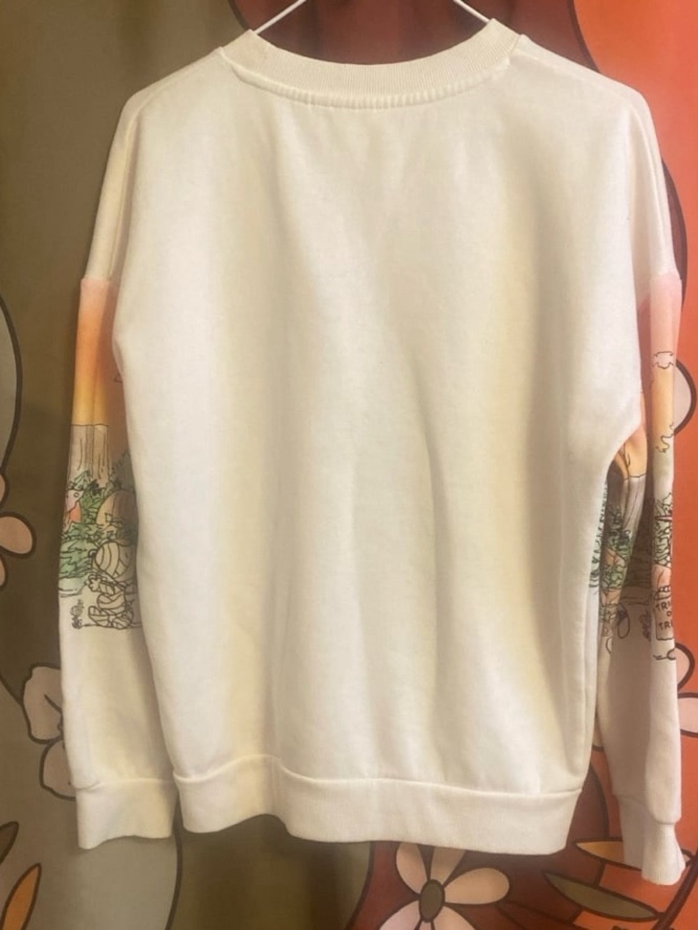 Peanuts White & Orange Ombre Halloween Crewneck Sweater - Picture 6 of 6